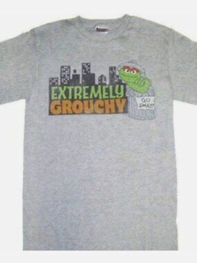 Sesame Street Extremely Grouchy Oscar the Grouch T-Shirt Mens Sz S NWT